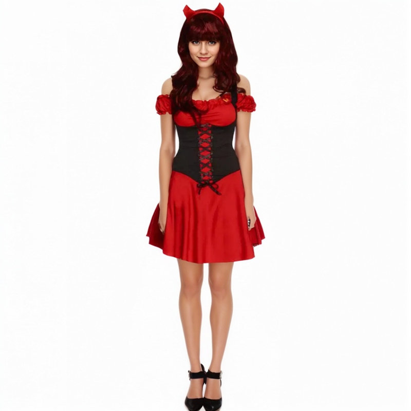 Ladies Devil Costume Fever Wicked Sexy Devil Costume Adult Halloween Fancy Dress